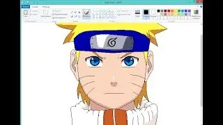 painting NARUTO on ms paint - using mouse