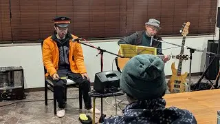 ハーモニカかっくんin上田アコナイト　サポートギター小松進
