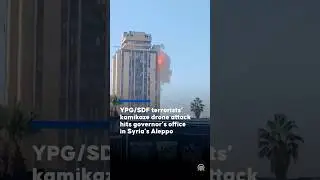 A kamikaze drone attack was launched on the governor's office building in Aleppo