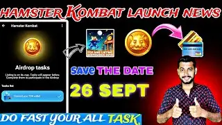 Hamster Kombat Launching 26th September  | Hamster Kombat TGE, Distribution, Withdrawal Updates