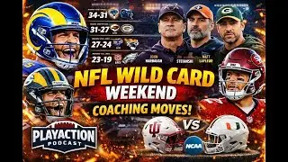 NFL Wild Card Weekend Recap & Coaching Carousel | Playaction Podcast | Rams, Bills, 49ers + NCAAF Ta