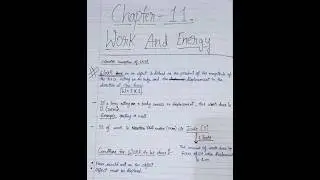 Work and Energy | #class9 #science #physics #work #energy #notes #technogamerz #ytshort #ytindia
