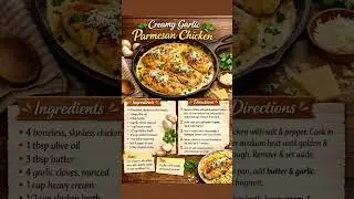 Creamy garlic parmesan chicken recipe #food #recipe #cooking #ytshorts #easyrecipe #chikenrecipe #fy