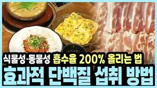 식물성 단백질만 드시나요? 근육과 면역력을 위해 '동물성'도 꼭 먹어야 하는 이유 I KBS 101세의 프러포즈 20180121 방송
