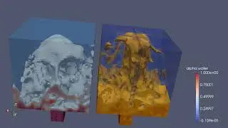 Two ways of calculation for VOF simulation