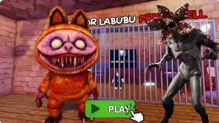 DEMOGORGON STRANGER THINGS VS HORROR LABUBU BARRY'S PRISON RUN | SCARY OBBY | ROBLOX #roblox #obby