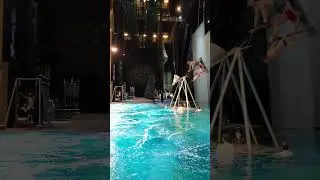Flying in rehearsals! Can you count how many flips that was? #OCirque | Cirque du Soleil #shorts