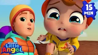 Tears Tears Go Away 😊💧 |  Little Angel Color Songs & Nursery Rhymes | Learn Colors & Shapes