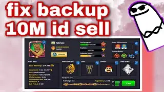 fix backup ID for 8 Ball Pool 10M id for sell 🔥👍#8ballpool #10m #10billion