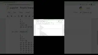 Floyd's triangle #shorts #python #viral