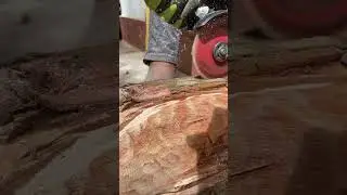 How to Cut Wood Logs with an Angle Grinder!