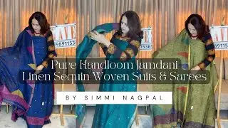 Pure Handloom Handweaved Jamdani | Linen Sequin Woven Suits & Sarees