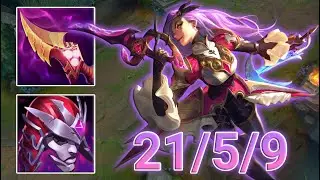 Mid Katarina VS Qiyana Highlights | KR Master | Patch 12.14