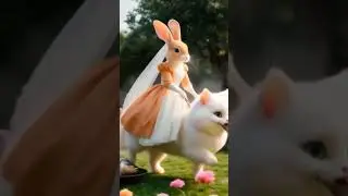 The Magic of Rabbits and Cats: Unforgettable Moments😻✨#magic #cat