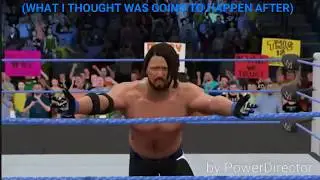 AJ Styles Lands a Phenmenal Styles Clash on James Ellsworth off the Steps! (WWE 2K17 RECREATION)
