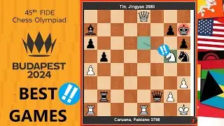🥇 Fabiano Caruana vs Jingyao Tin | Chess Olympiad 2024 best games