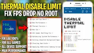 Disable Thermal Limits For Gaming No Root | Fix Lag and Fps Drop Fix