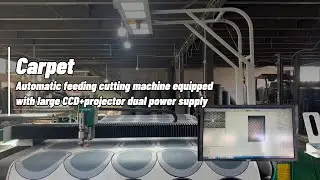 Automatic feeding carpet cutting machine equipped with large CCD + projector dual power
