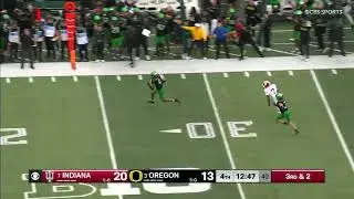 Brandon Finney Gets the PICK-6 vs. Indiana | Oregon Football