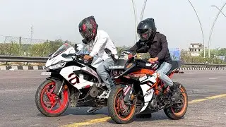 Aprilia RS 457 vs Ktm RC 390 Drag race 😱 Full Throttle 🔥 RC 390 fire 🔥 ?