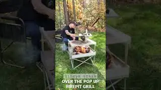 Pop up fire pit & grill