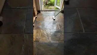 Kitchen floor scrub 🌱 #cleantok #cleaning #satisfying #scrubbing #cleaningmotivation #scrublife #fy