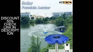 HZUSUN 2HP DC Solar Powered Dam Pond Oxygenator Water Aeration System Floating Solar Fish Farm Lake
