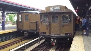 NYC Subway HD 60fps: BRT AB Standards & D-type Triplex Vie for Attention @ Brighton Beach 6/25/15