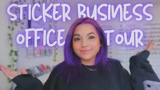 my art business studio tour | sticker business office vlog | small business owner craft room 2024