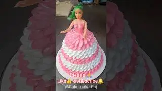 BARBIE DOLL CAKE #shorts #cake #cakedesign #birthdaycake #dollcake