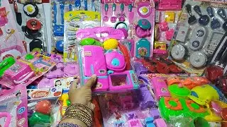 4 minutes satisfying with unboxing cute pink hello kitty mini kitchen cart compliation |Asmr toys