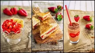 3 IDEE per la COLAZIONE SANA | Con fragole e banane FACILI VELOCI LIGHT | 3 healthy breakfast ideas