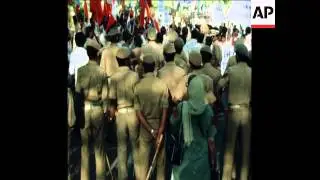 SYND 19 4 80 ASSAMESE STUDENTS PROTEST IN NEW DELHI, INDIA