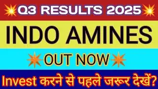 Indo Amines Q3 Results 2025 🔴 Indo Amines Results 🔴 Indo Amines Ltd Share Latest News