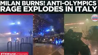 BREAKING: Milan Olympics Chaos, Protesters Attack Police with Fireworks | Times Now World