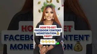 😁😁😊💥 HOW TO GET Facebook CONTENT MONETIZATION💰FAST! Follow this Tips to Get Monetized #shorts