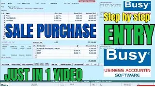Sale and purchase entry in busy | Busy Accounting | #accountingsoftware #accounting #ahadfarooq