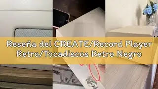 Rese&ntilde;a del CREATE/Record Player Retro/Tocadiscos Retro Negro/Dise&ntilde;o Vintage, Bluetooth, USB, SD, Mic