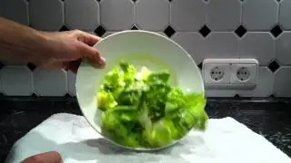 Salat schleudern ohne Schleuder - so geht's