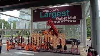 [4K] Nam Sieng High Pole Lion Dance & Dragon Dance at IMM on 16 Feb 2024