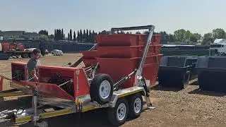 Mini Skip Trailer Loading 2Cube Mini Bins
