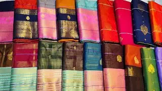 🌟 Premium Kanchi 🌟 Vaira Oosi 🌟 Pastel Korvai Border Kanchipuram semi silk 🌟 WhatsApp 9363639949🌟