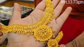 Latest Trending 22ct Gold Necklace lightweight jewelry New Designs #youtube #viral #skdesigned