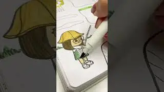 set up an Animal Crossing bujo theme with me! 🌳 #shorts #bulletjournal
