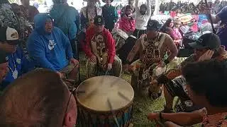 Stronghold drumside Saturday afternoon Legends powwow 2022