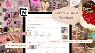 Free Reward Wishlist Notion Template 🎀 | Notion dashboard | Wishlist tracker | Preview & how to use