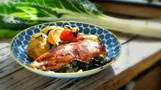 Poulet marin&eacute; au vinaigre balsamique et blettes | Recette gourmande