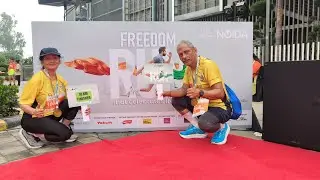 Freedom Run Noida 2025 . #running #couple #motivation #GIRISH_BISHT