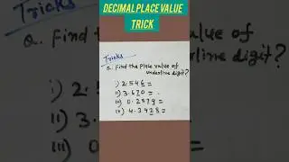 ||Place value of decimal numbers|| ||Definition||  ||Facts|| ||Tricks|| #decimalfraction ,#decimal