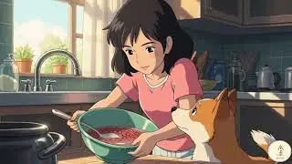 Cute girl and dog #cartoon #anime #ghibli #ghibliasmr #animation #youtube #